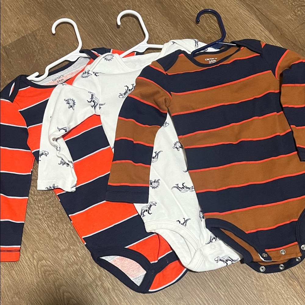 Carter's Kids Bodysuit Set - Orange, Navy, White